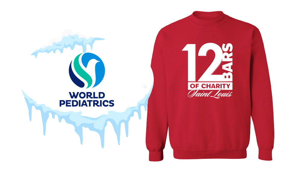 World Pediatrics Cherry Red w/White