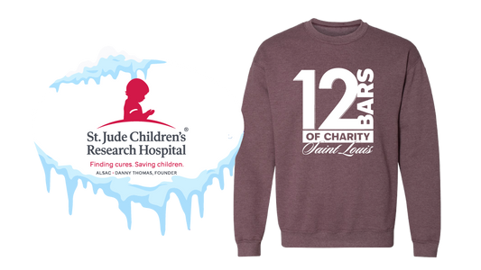 St Judes Dudes Heather Dark Maroon w/white